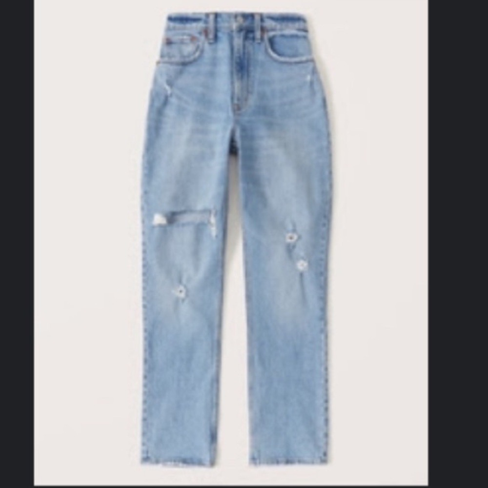 Abercrombie curve love 90s straight ultra high rise